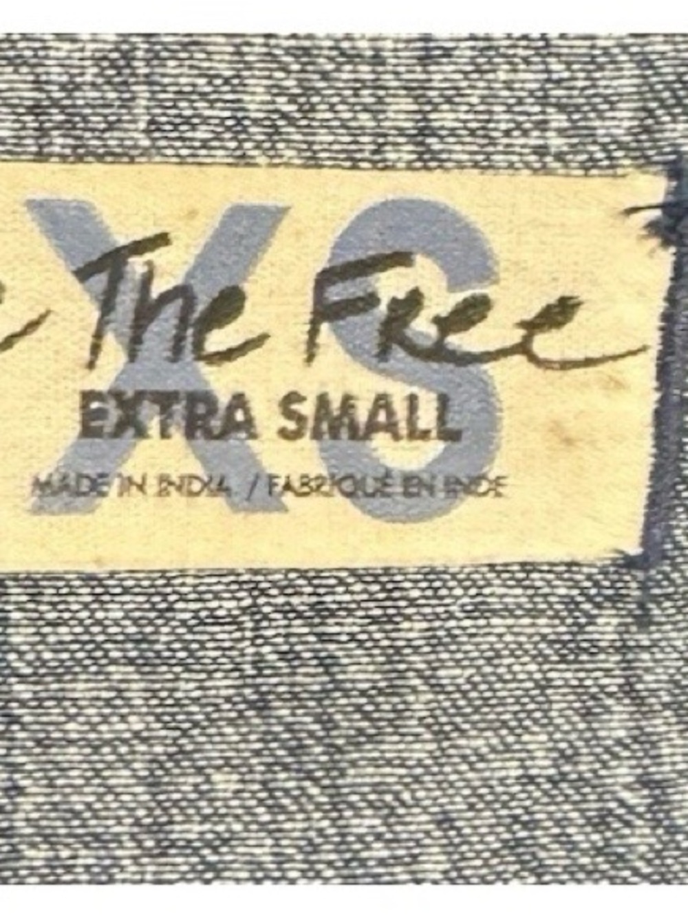 Free People Light Wash Military-Style Denim Jacket with Dark Trim - Picture 5 of 6